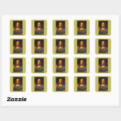 Leonardo da Vinci 1500 Quadratischer Aufkleber (Blatt)