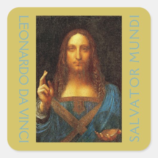 Leonardo da Vinci 1500 Quadratischer Aufkleber (Vorderseite)