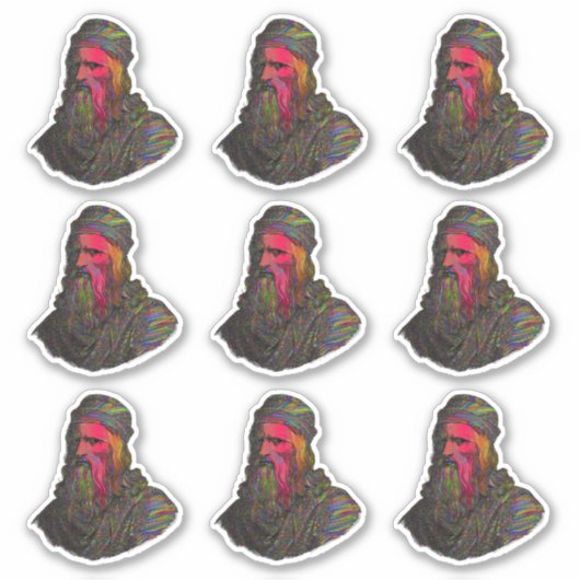 Leonardo Da Vinci Abstrakt Art Sticker Pack (Vorderseite)