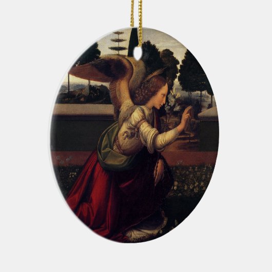 Leonardo da Vinci Ankündigung - Engel Keramikornament (Rechts)