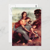 Leonardo da Vinci - Anna Selbdritt 2 Postkarte (Vorne/Hinten)