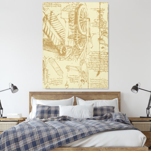 Leonardo Da Vinci Artwork Leinwanddruck (Insitu (Schlafzimmer))