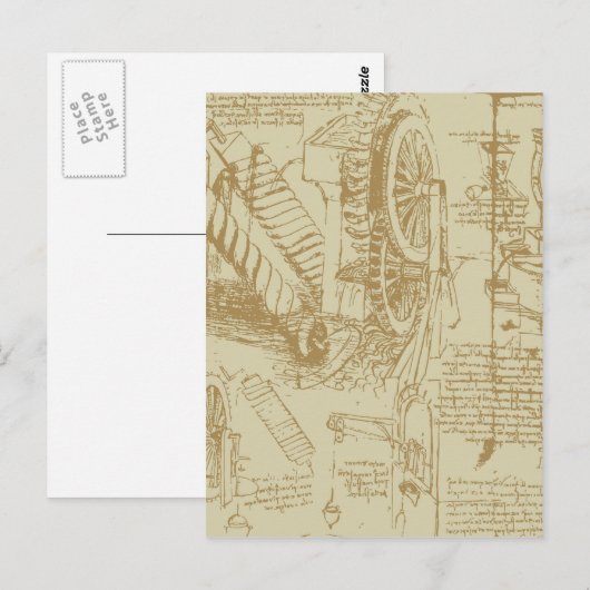 Leonardo Da Vinci Artwork Postkarte (Vorne/Hinten)