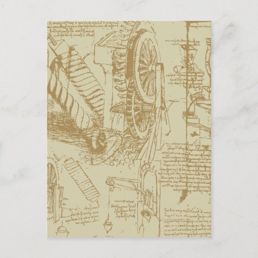 Leonardo Da Vinci Artwork Postkarte (Vorderseite)