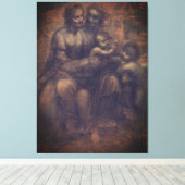 Leonardo da Vinci Burlington-Karton Anna Selbdritt Leinwanddruck (Insitu (Holzboden))