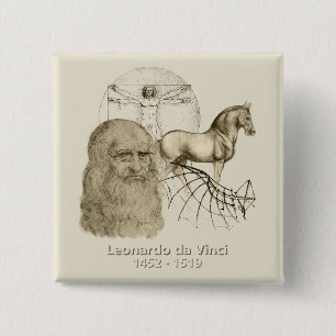 Leonardo da Vinci Button