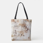 Leonardo da Vinci Cat Sketch Tote Bag Tasche (Rückseite)