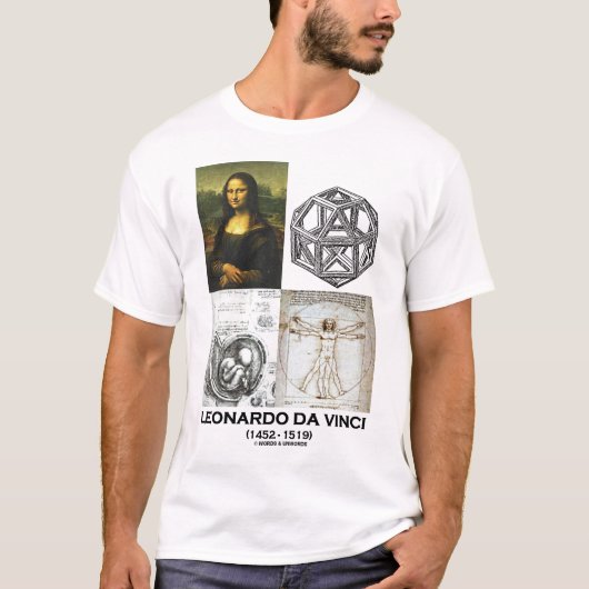 Leonardo da Vinci-Collage (Sammlung Arbeiten) T-Shirt (Vorderseite)