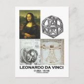 Leonardo da Vinci Collage (Sammlung der Werke) Postkarte (Vorderseite)