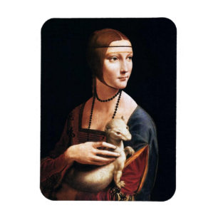 Leonardo da Vinci-Dame mit einem Ermine-Magneten Magnet