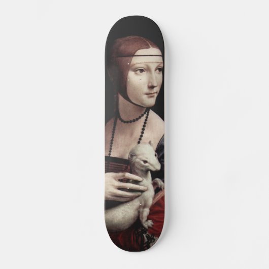 Leonardo da Vinci - Dame mit einem Ermine Skateboard (Vorderseite)