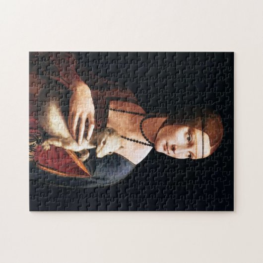 Leonardo da Vinci-Dame mit einem Puzzle (Horizontal)