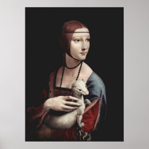 Leonardo Da Vinci - Dame mit Ermine Poster