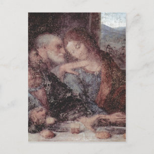 Leonardo da Vinci Das Abendmahl, Detail 1495-1497  Postkarte