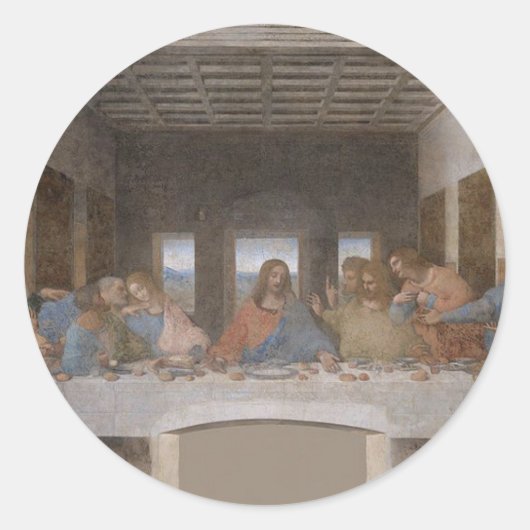 Leonardo da Vinci - Das letzte Abendbild Runder Aufkleber (Vorderseite)