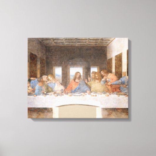 Leonardo da Vinci - Das letzte Abendessen Leinwanddruck (Vorderseite)