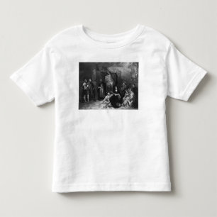 Leonardo da Vinci, der das Gioconda malt Kleinkind T-shirt