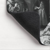 Leonardo da Vinci, der das Gioconda malt Mousepad (Ecke)