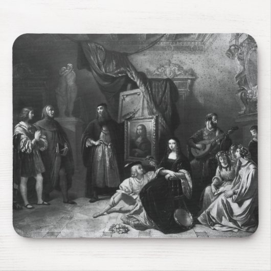 Leonardo da Vinci, der das Gioconda malt Mousepad (Vorne)