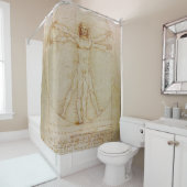 Leonardo Da Vinci, Der viruvianische Mann, Renaiss Duschvorhang (Beispiel)