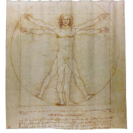 Leonardo Da Vinci, Der viruvianische Mann, Renaiss Duschvorhang