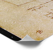 Leonardo Da Vinci, Der viruvianische Mann, Renaiss Poster (Ecke)