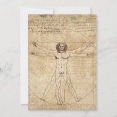 Leonardo Da Vinci Der Vitruvian Mann Einladung (Vorderseite)
