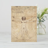 Leonardo Da Vinci Der Vitruvian Mann Einladung (Stehend Vorderseite)