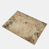 Leonardo Da Vinci Der Vitruvian Mann Fußmatte (Schrägansicht)