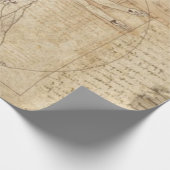 Leonardo Da Vinci Der Vitruvian Mann Geschenkpapier (Ecke)