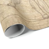 Leonardo Da Vinci Der Vitruvian Mann Geschenkpapier (Rolleneckpunkt)