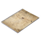 Leonardo Da Vinci Der Vitruvian Mann Notizblock (Linke Seite)