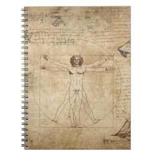 Leonardo Da Vinci Der Vitruvian Mann Notizblock