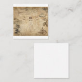 Leonardo Da Vinci Der Vitruvian Mann Quadratische Visitenkarte (Vorne/Hinten)