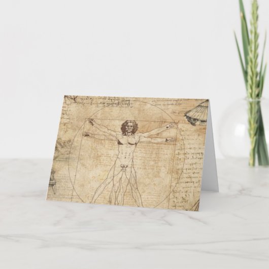 Leonardo da Vinci Der Vitruvianische Mann Karte (Vorderseite)