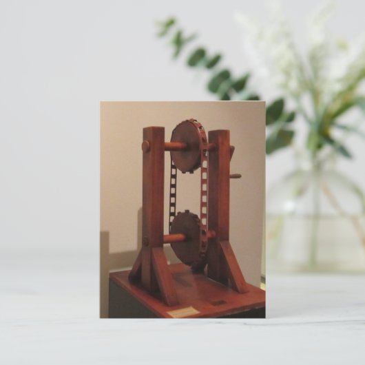 Leonardo Da Vinci Design Postkarte (Stehend Vorderseite)