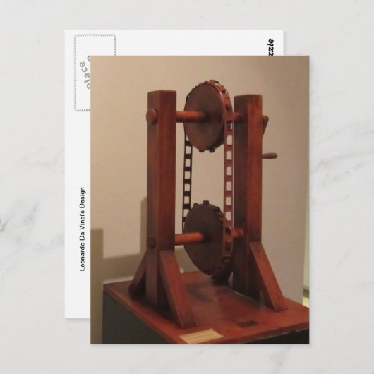 Leonardo Da Vinci Design Postkarte (Vorne/Hinten)