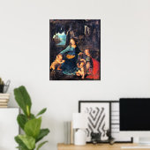 Leonardo da Vinci - Die Jungfrau der Felsen, Poster (Heimbüro)