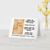 Leonardo da Vinci Drei Klassen von Menschen zitier Karte (Gelbe Blume)