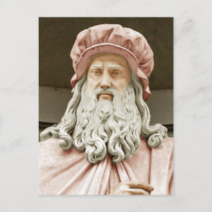 Leonardo da Vinci färbte sich mit Rose-Strumpfhose Postkarte