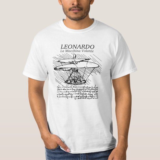 Leonardo da Vinci-Flugmaschine! Der Flug von GE T-Shirt (Vorderseite)
