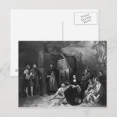 Leonardo da Vinci Gemälde der Gioconda Postkarte (Vorne/Hinten)