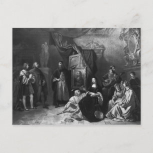 Leonardo da Vinci Gemälde der Gioconda Postkarte
