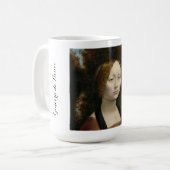 Leonardo-da-Vinci-Gemälde von Ginevra de' Benci Kaffeetasse (Vorderseite Links)