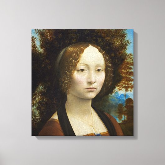 Leonardo da Vinci Ginevra de' Benci Leinwanddruck (Vorderseite)