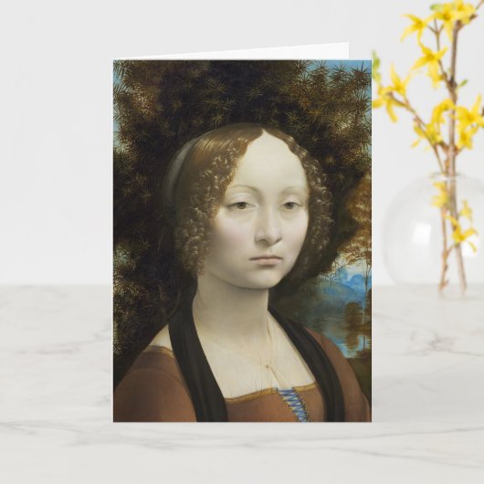 Leonardo Da Vinci Ginevra De' Benci Malerei Karte (Gelbe Blume)