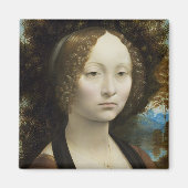 Leonardo Da Vinci Ginevra De' Benci Malerei Magnet (Vorne)