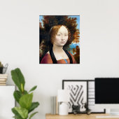 Leonardo da Vinci - Ginevra de' Benci, Poster (Heimbüro)