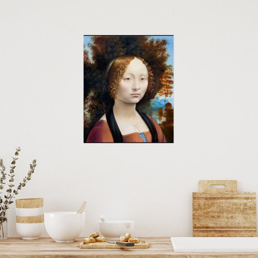 Leonardo da Vinci - Ginevra de' Benci, Poster (Küche)