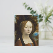 Leonardo da Vinci Ginevra de' Benci Postkarte (Stehend Vorderseite)